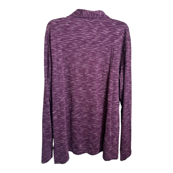 NWT Robert Graham Long Sleeve Polo Shirt Mens XXL Purple Heather $158 - Picture 4 of 13